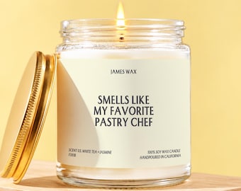 Funny Pastry Chef Candle Gift for Chefs, Pastry Chef Gifts, Baker Present, Dessert Lover Gift, 9oz Soy Wax Candle F381B