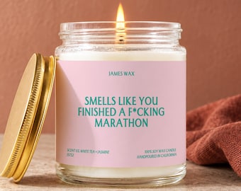 First Marathon Candle, Marathon Gifts, Marathon Runner Gift, First Marathon Gift, Funny Marathon Gift, Marathon Finisher, Runner Gift J5732
