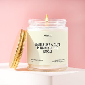 Cute Plumber Gift Cute Plumber In The Room Candle Funny Unique Personalized Tradesman Hot Plumber For Him Father's Day Husband F522B