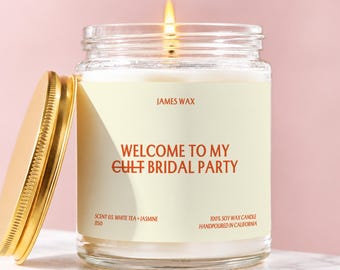 Bridesmaid Proposal Candle, Welcome To My Cult Bridal Party, Bridesmaid Card, Bridesmaid Proposal, Maid Of Honor Proposal, Gift for Her J150