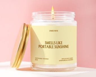 Brighten Your Day Candle, Good Vibes Candle, Smells Like Portable Sunshine, Sunshine Card, Uplifting Gift Box, Feel Good Gift Box J6039