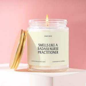 Nurse Practitioner Gift Smells Like A Badass Nurse Practitioner Candle Gift For New NP Funny Gift For Nursing Grads F444B