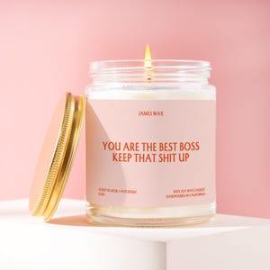 Best Boss Personalized Gift Boss Custom Candle Employer Appreciation Funny Unique Professional Surprise Gift Handmade For Manager F205