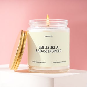 Engineer Gift, Smells Like A Badass Engineer Candle, Gift For Engineering Graduates, Funny Gift For New Engineers, F433B
