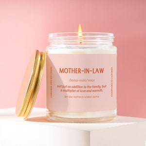 Personalized Mother-in-Law Candle Funny MIL Definition Gift For Her Best Family Unique Thank You Gift For Her Mother's Day Grandma D008