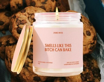 Baker Gift This Bitch Can Bake Candle Cook Pastry Chef Culinary School Graduate Funny Unique Handmade Personalized For Women F145