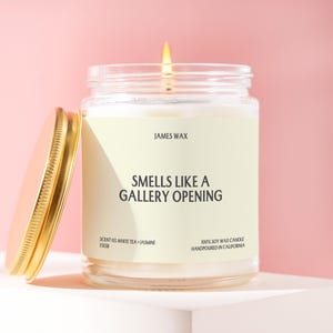 Gallery Opening Candle, Smells Like A Gallery Opening, Artist Card, Gift For Artist, Artist Gift Ideas, Art Lover Gift, Gift for Her F313B