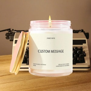Custom Message Candle Personalized Handmade Gift Funny Unique Party Favor Care Package For Partner Friend Spouse Made in California P001B