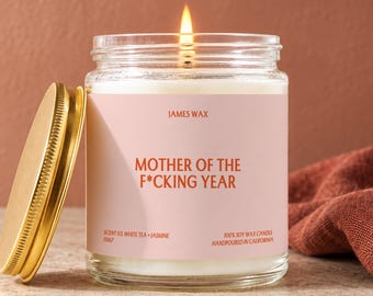 Mom Candle, Gift for Mom, Mother of the Fcking Year, Mom Card, Gift for Her, Mothers Day Gift, Mom Candle, Mom Thank You, Gift from Mom F067