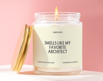 Custom Architect Gift, Funny Unique Favorite Architect Candle, Gift for Architects, Designers, F349B