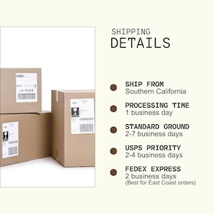 three cardboard boxes, each with shipping labels and details, indicating that they are being shipped from Southern California.