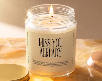 Farewell Candle, Going Away Gift, Miss You Already, Coworker Leaving Gift, Farewell Gift, Moving Away Gift, Gift for Her, Gift for Him G049