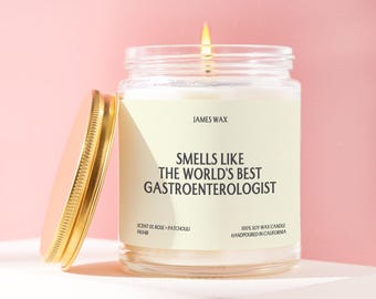 Gastroenterologist Gift World's Best Gastroenterologist Candle For Digestive Health Doctor Funny Unique Handmade Personalized F604B