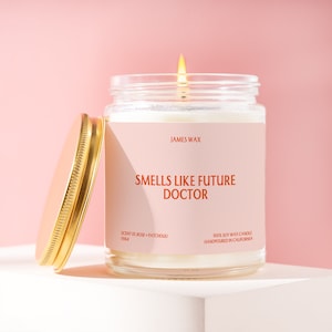 Medical Student Gift Smells Like Future Doctor Custom Candle Funny Unique Handmade Medical School Graduate Graduation Grad Physician F864
