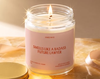 Law Student Candle, Lawyer Gift, Smells Like a Future Laywer, Gift for Her, Law Student Gift, Bar Exam Gift, Law School Graduation Gift F101
