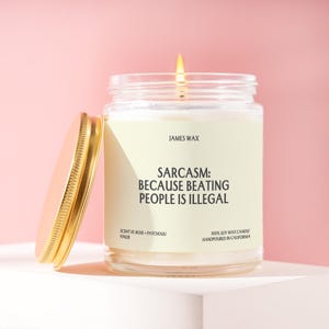 Funny Gift Sarcasm Candle Personalized Handmade Unique For Birthday Holiday Stocking Stuffer Care Package Best Friend Sibling F092B