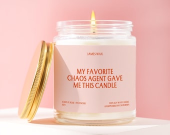 Funny Chaos Agent Candle Wild Chaotic Friend Bestie Humor J973