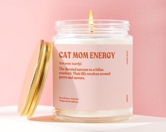 Cat Mom Candle, Cat Mom Card, Gift For Cat Lover, Gift For Cat Mom, Cat Mom Gift Box, Funny Cat Mom Gift, Cat Owner Gift, Gift for Her JD032
