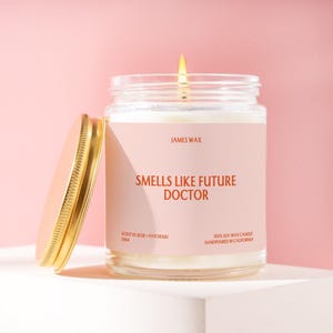 Medical Student Gift Smells Like Future Doctor Candle Funny Unique Handmade Medical School Graduate Graduation Grad Physician F864