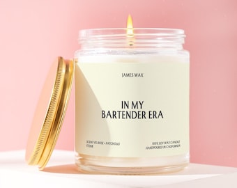 Bartender Gift In My Bartender Era Candle Funny Unique Handmade Mixologist Mixology Graduate Congrats Care Package Thank You F726B