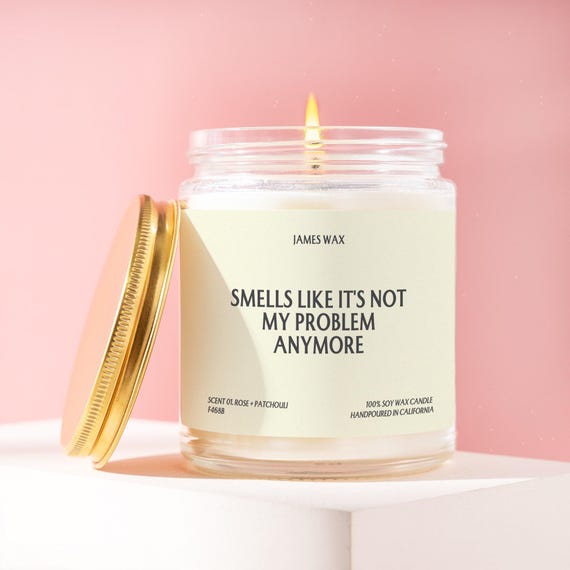 Funny Retirement Gift It's Not My Problem Anymore Candle Unique For Retirees Retired For Leaving Job Personalized Handmade F468B