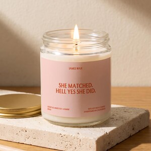Match Day Candle She Matched Hell Yes Female Doctor Residency J1050 image 1