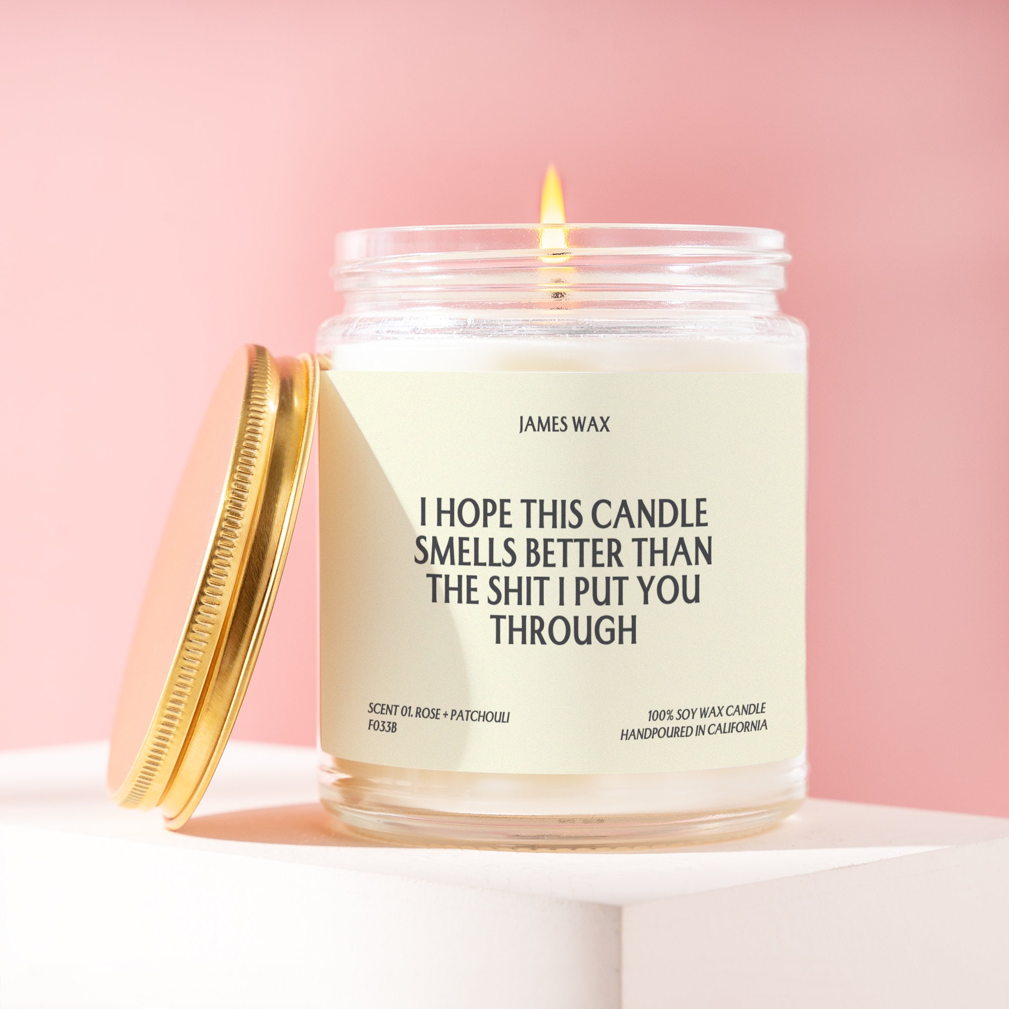 Apology Gift I Hope This Candle Smells Better Than the Shit I Put You Through Custom Candle Funny Unique Handmade I'm Sorry Card F033B