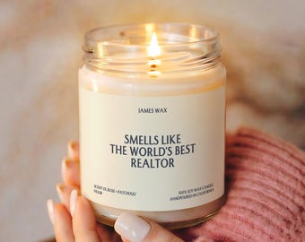 Realtor Gift Candle Worlds Best Realtor Funny Personalized Present For Coworker Boss Appreciation Real Estate Agent Decor F634B