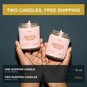 Marathon Finisher Candle, Marathon Gift, Smells Like You Finished a Fcking Marathon, Gift for Her, Marathon Runner Gift, Race Day Gift F148 image 8