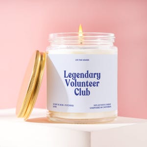Volunteer Gift Community Helper Candle Nonprofit Worker Charity Volunteer Service Worker Giving Back Gift Thank You End Year Birthday J5418