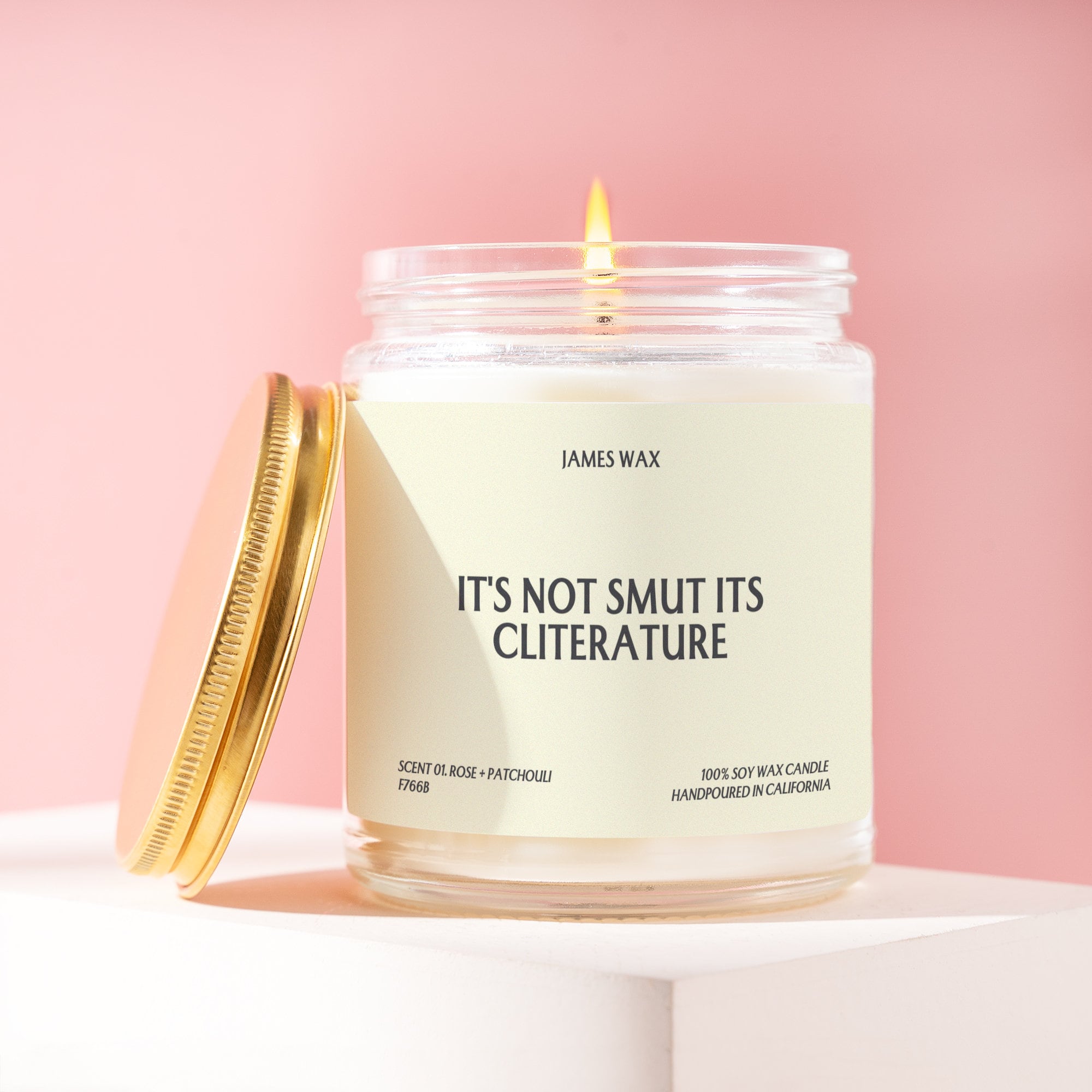 Feminist Gift It's Not Smut its Cliterature Custom Candle Booktok Fanfiction Writer Bookish Handmade Reader Unique Funny For Friend F766B