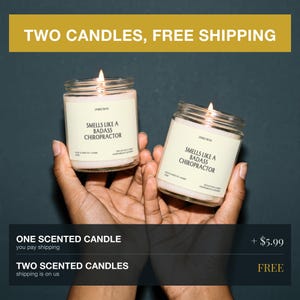 Chiropractor Candle, Chiropractor Gift, Smells Like a Badass Chiropractor, New Job Gift, Gift for Her, Promotion Gift, Gift for Him F429B image 8