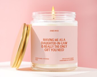 Mother-in-Law Gift Having Me As A Daughter-in-Law Candle Funny Unique Handmade Mother's Day Birthday Appreciation MIL Thank You F029