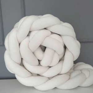 Handmade Braided Knot Pillow: Soft Decorative Cushion (240 cm)