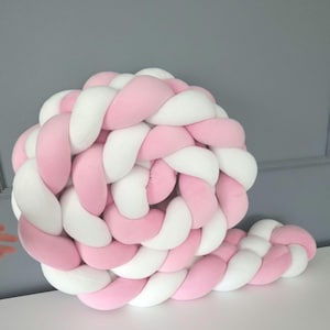 Handmade Braided Knot Pillow: Long Decorative Cushion (240 cm)