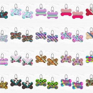 100 Bone Dog Tag Sublimation Design Bundle, Bone Dog Tag Bundle, Pet Tag Sublimation Designs, Bone Dog Tag Designs