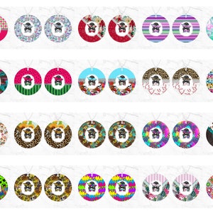 100 Air Freshener Messy Bun Sublimation Design Bundle, Air Freshener Bundle, Round Sublimation Air Freshener Designs, Air Freshener Designs
