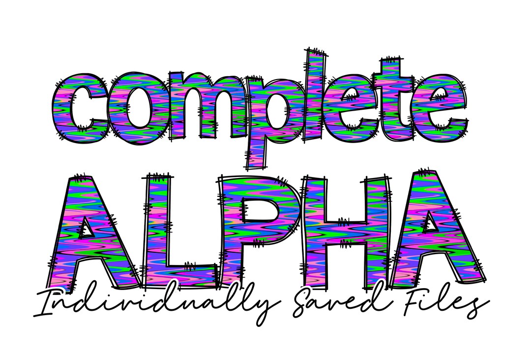 Doodle Letters PNG, Alphabet Letters, Doodle Alpha Png, Sublimation ...