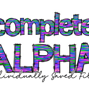 Doodle Letters PNG, Alphabet Letters, Doodle Alpha png, Sublimation Alphabet, Hand Drawn Letters, Printable Alpha, Make Your own Name