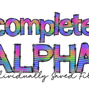 Doodle Letters PNG, Alphabet Letters, Doodle Alpha png, Sublimation Alphabet, Hand Drawn Letters, Printable Alpha, Make Your own Name
