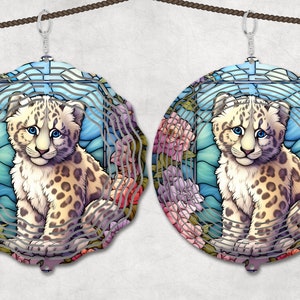 Stained Glass Wind Spinner Sublimation Design Template, Sun Catcher, Stained Glass wind Spinner png, Round Hanging Spinners png.