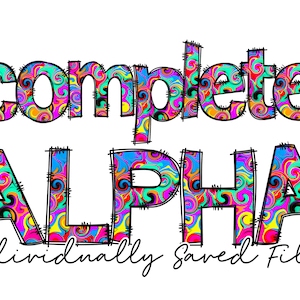 Letras Doodle PNG, letras do alfabeto, Doodle Alpha png, alfabeto de sublimação, letras desenhadas à mão, alfa imprimível, faça seu próprio nome