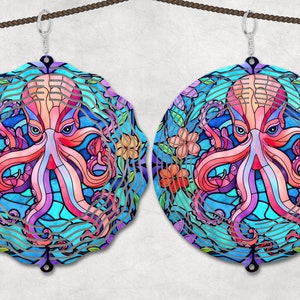 Stained Glass Wind Spinner Sublimation Design Template, Sun Catcher, Stained Glass wind Spinner png, Round Hanging Spinners png.