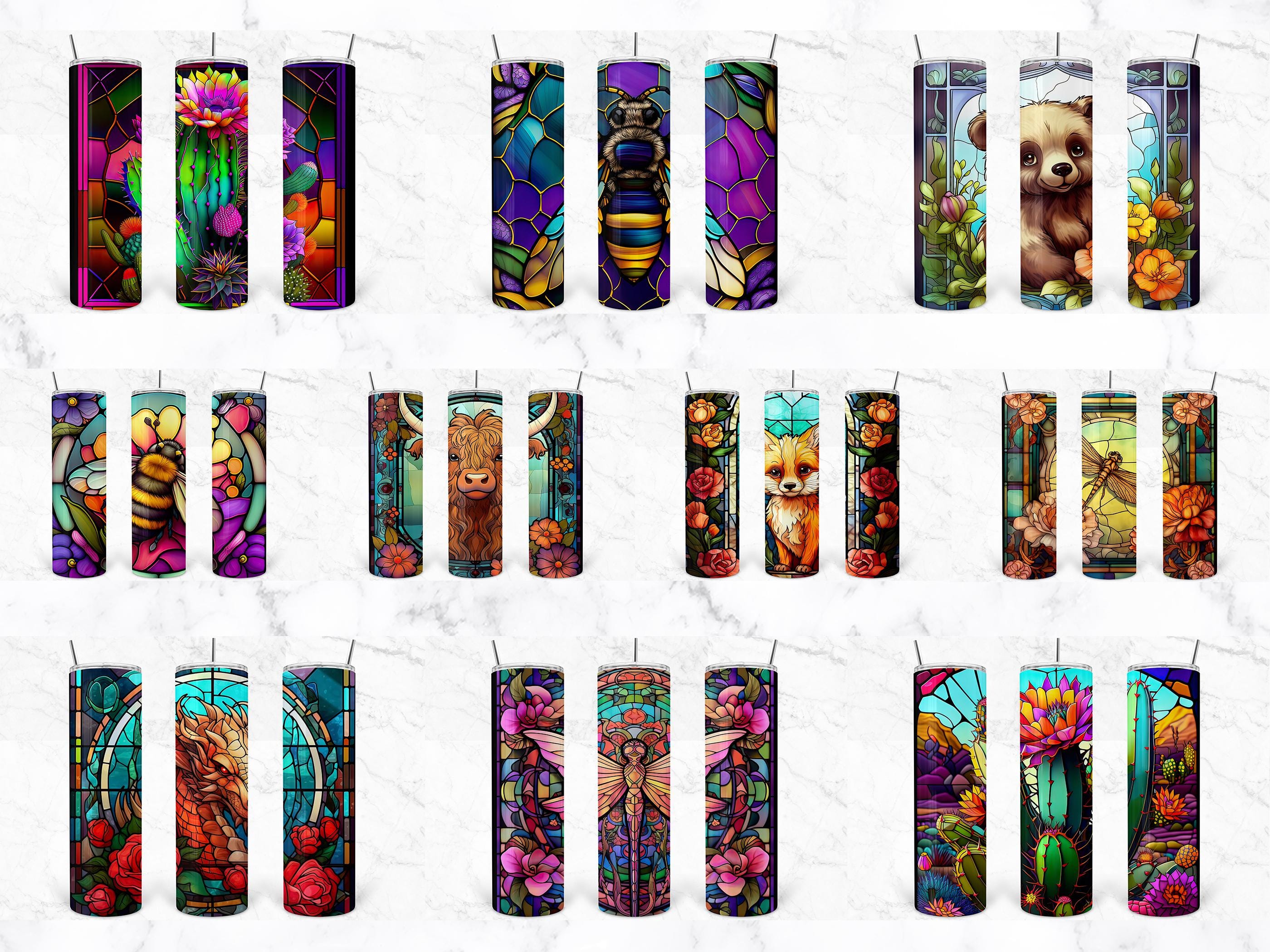 30oz Straight Tumbler Sublimation Design Bundle, 30oz Straight Stained Glass Tumbler Bundle, 30oz Straight Sublimation Designs,30oz Straight