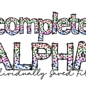 Doodle Letters PNG, Alphabet Letters, Doodle Alpha png, Sublimation Alphabet, Hand Drawn Letters, Printable Alpha, Make Your own Name