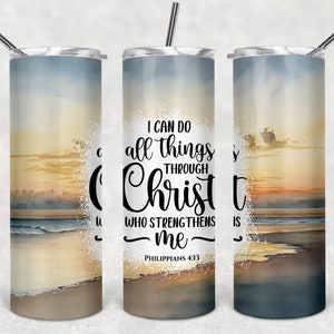 Christian Bible Verse Sublimation Tumbler Wrap, 20oz Tumbler Wrap, Sublimation Prints, Digital Download, Christian Quotes, Quote wrap,