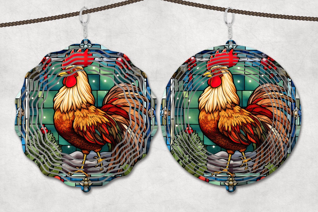Christmas Stained Glass Wind Spinner Sublimation Design Template, Sun ...