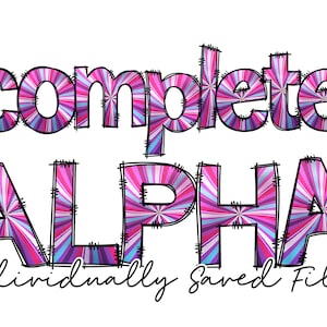 Doodle Letters PNG, Alphabet Letters, Doodle Alpha png, Sublimation Alphabet, Hand Drawn Letters, Printable Alpha, Make Your own Name