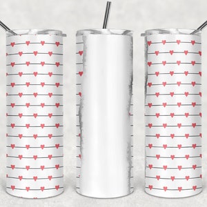 Valentinstag Sublimationsbecher Design, 20 Unzen Skinny Tumble Wraps Vorlage PNG, 20 Unzen gerader Becher, Tumbler Wrap png
