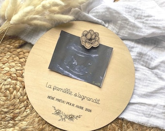 Pregnancy announcement, Grandpa and Grandma announcement, Wooden pregnancy card, Wooden pregnancy announcement, Original pregnancy announcement, Pregnancy photo frame